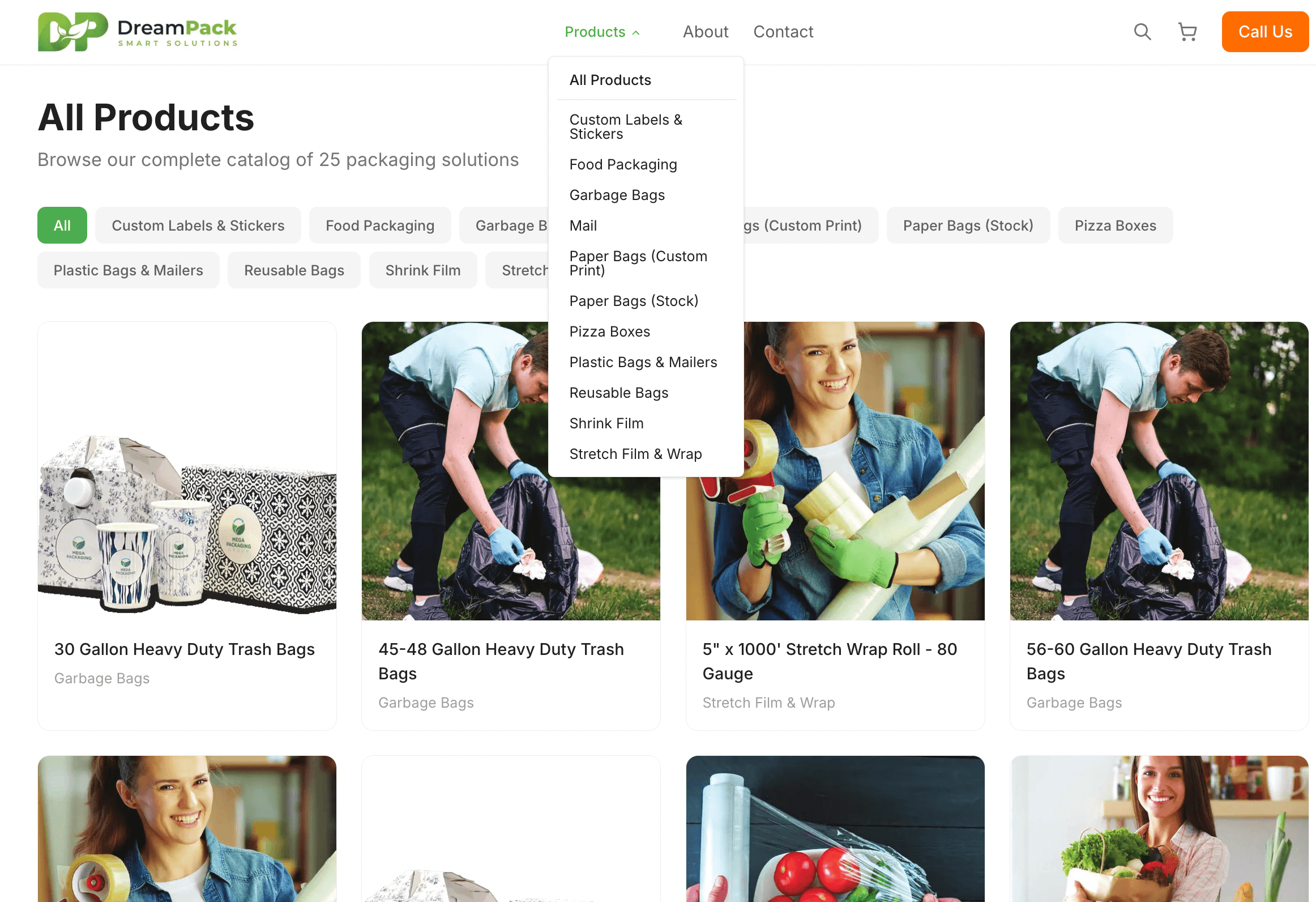 DreamPack B2B Catalogue screenshot